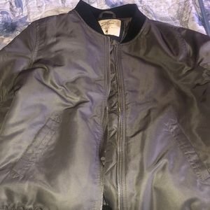 A olive green jacket